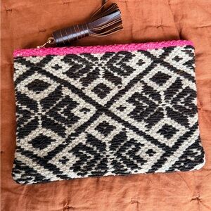 Handwoven Clutch Purse Cow Hide Sarah Sharp